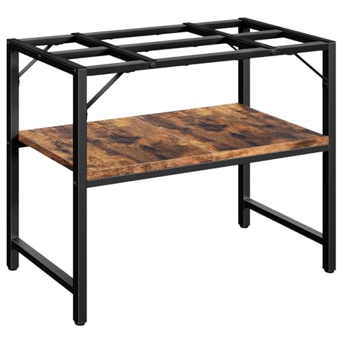 MAHANCRIS Item Stand in 40-50 Gallon, Rustic Brown