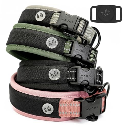 WaggyLife Animal Collar in XS (11.8"-13.8"), Black