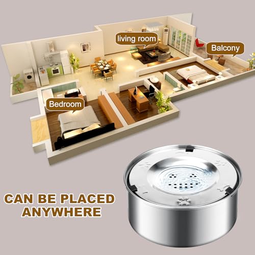 LQPBDFDC Animal Water Dispenser in Round, silver