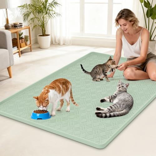 Lanstics Pet Placemat in 42"L x 29"W, Beige