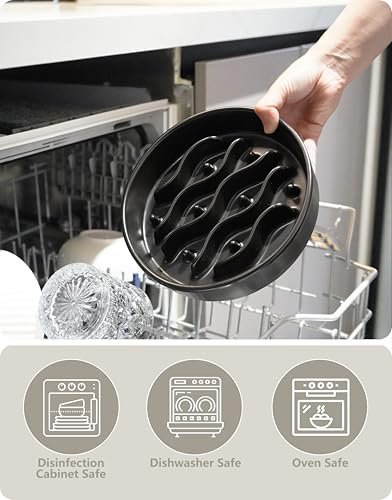 MOPANG Pet Feeder in 8 Inches, Black