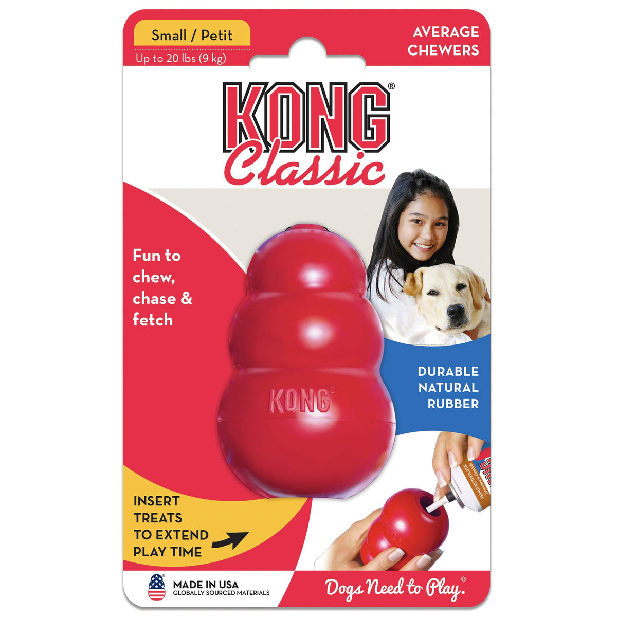 KONG Pet Toy in Small (Pack of 1), Red