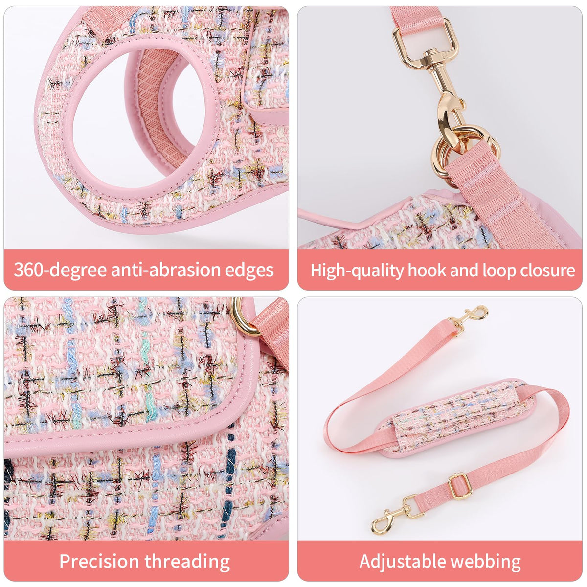 wakytu Animal Harness in X-Small(2-5 LBS), 2.0 Pink