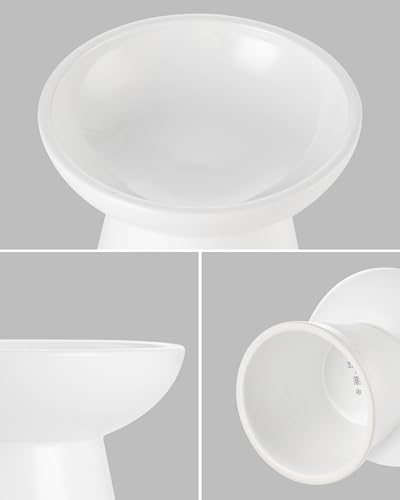 vancasso Pet Feeder in 2 Pack-Food Bowls, White