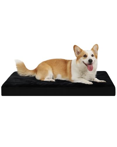 KSIIA Pet Bed Mat in 23.0"L x 17.0"W x 3.0"Th, Black