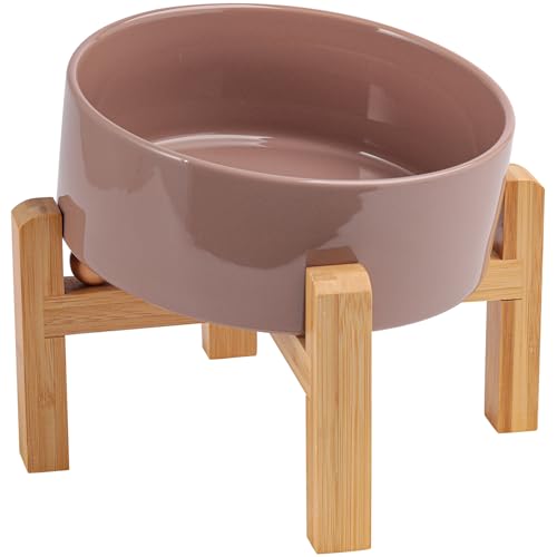 DJJJOOYS Pet Feeder in Slanted Small Dog Bowl, Khaki
