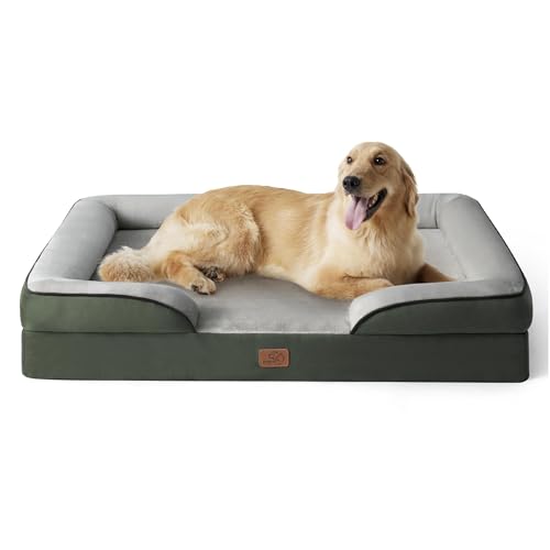 Bedsure Pet Bed Mat in 48"l X 35"w X 8"th, Dark Green