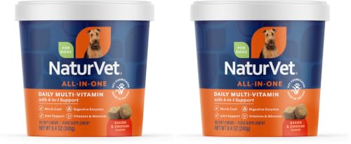 NaturVet Animal Vitamin in 60 Soft Chews (Pack of 2), All-In-One