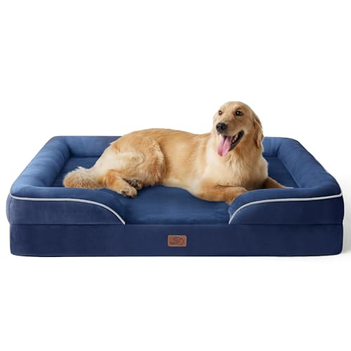 Bedsure Pet Bed Mat in 48"l X 35"w X 8"th, Blue Navy