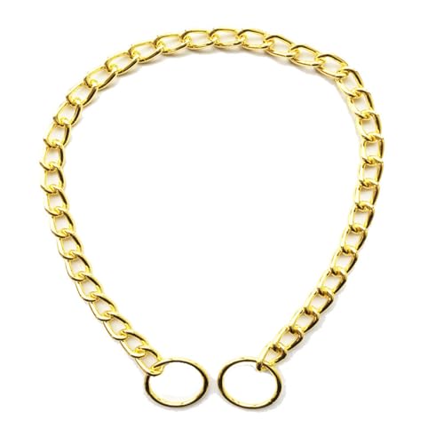 Weimostar Animal Collar in XS(Neck Max 12inch)D2.0mm, 2Pack Gold