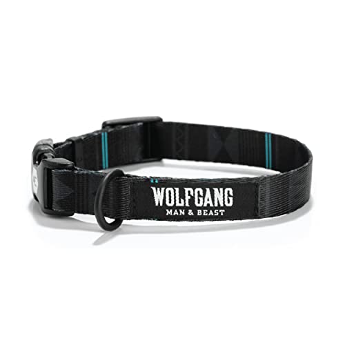 Wolfgang Man & Beast Animal Collar in Medium (1 Inch x 12-18 Inch), NightOwl Print