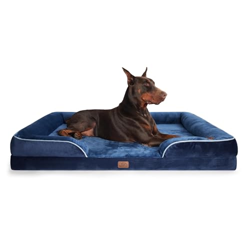 Bedsure Pet Bed Mat in 52"l X 41"w X 8"th, Blue Navy