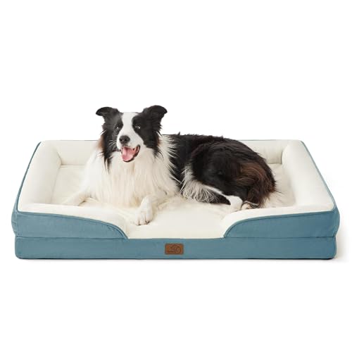 Bedsure Pet Bed Mat in 35"l X 25"w X 6.5"th, Dune Haze Blue