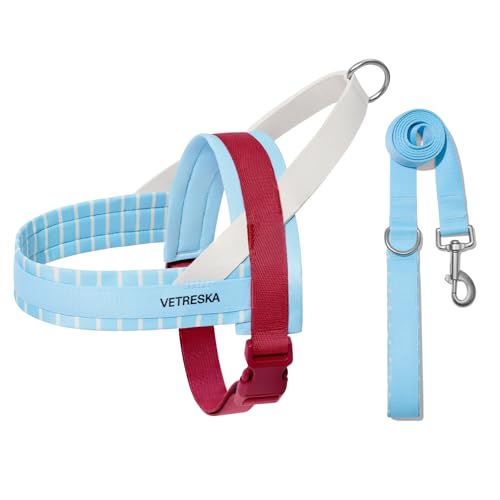 VETRESKA Animal Harness in XS(Chest: 16.9"-22"), Mist & Merlot