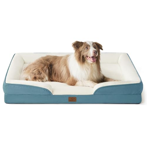 Bedsure Pet Bed Mat in 38"l X 28"w X 6.5"th, Dune Haze Blue