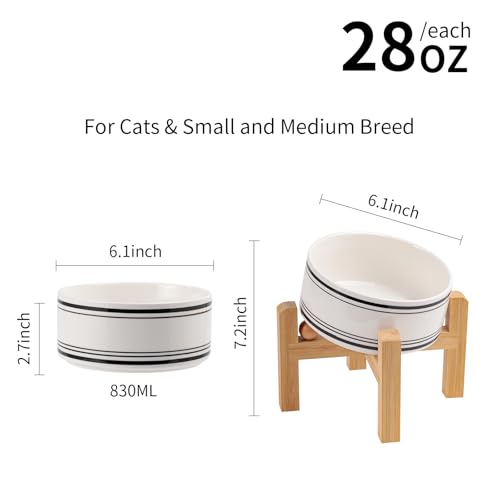 DJJJOOYS Pet Feeder in Slanted Small Dog Bowl, Black Striation