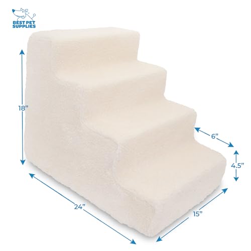Best Pet Supplies Animal Stair in H: 18 Inches, Lambswool