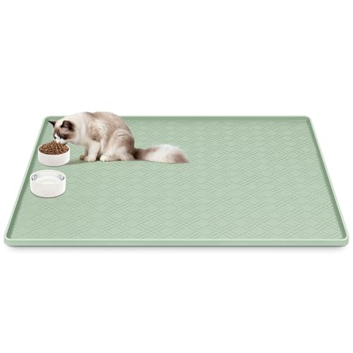 Lanstics Pet Placemat in 42"L x 29"W, Beige