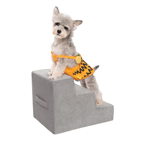 MEWANG Animal Stair in 3 steps: 17.95''L×14.96''W×13.70''H, Square Corner