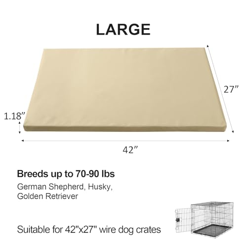 Liliowons Pet Bed Mat in 42"L x 27"W, Khaki