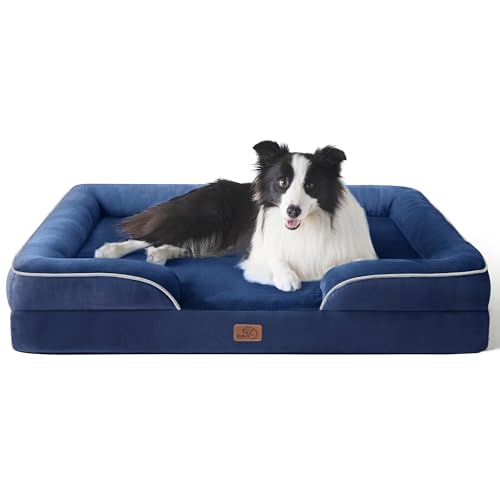 Bedsure Pet Bed Mat in 35"l X 25"w X 6.5"th, Blue Navy