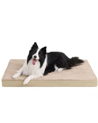 KSIIA Pet Bed Mat in 35.0"L x 22.0"W x 3.0"Th, Khaki