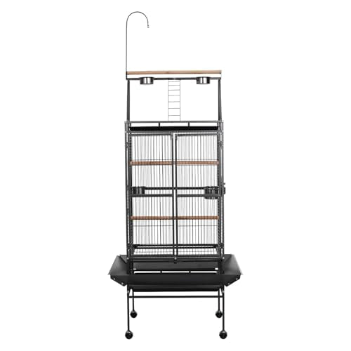 VEVOR Animal Cage in 32.7"L x 31.1"W x 82.7"H, Black