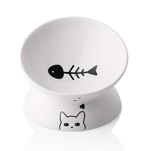 Sweejar Home Pet Feeder in 5 Inch, White