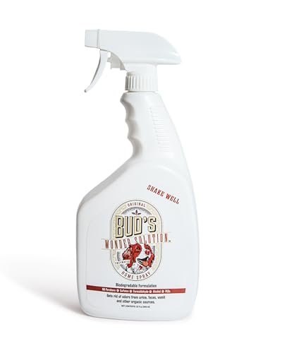 BUD'S WONDER SOLUTION Area Deodorizer in 32 Fl Oz (Pack of 1), Clear
