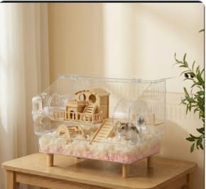 WflamaS Animal Cage in 18.0"L x 11.0"W x 14.6"H, Clear
