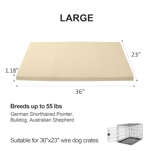 Liliowons Pet Bed Mat in 36"L x 23"W, Khaki