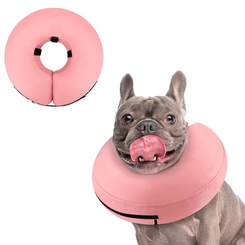 Supet Animal Recovery Collar Cone in S(Neck 7"-9.5"), Solid Pink