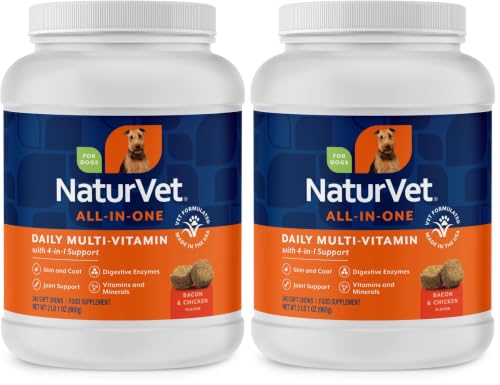 NaturVet Animal Vitamin in 240 Soft Chews (Pack of 2), All-In-One