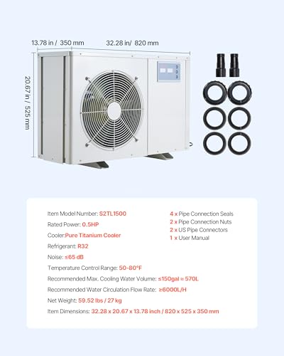 VEVOR Pet Supplies in 0.5HP, White