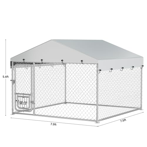 DWVO Animal Cage in 8'L x4' W x 6'H, Black