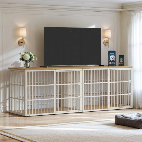 Lyromix Animal Cage in 53.9"L x 31.9"W x 37.2"H, Natural Beech