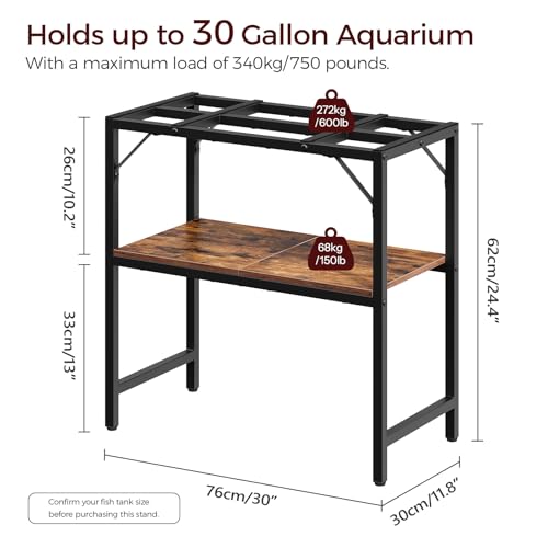 MAHANCRIS Item Stand in 30 Gallon, Rustic Brown