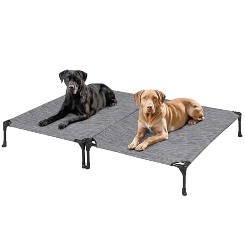 Veehoo Pet Bed Mat in 42.0"L x 30.0"W x 7.0"Th, 2Packs- Black Silver