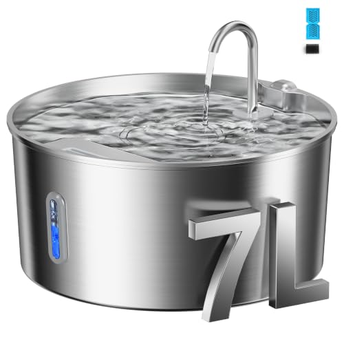 PEKTACO Animal Water Dispenser in silvery