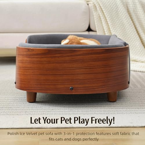 Trygoal Pet Bed Mat in 26.38, Dark Gray & Walnut