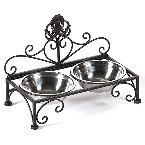 Aifeorzo Pet Feeder in 3.54" Height Black, black