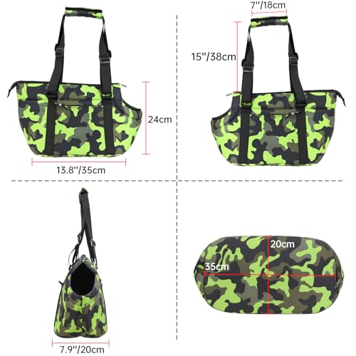DELTAMANN Animal Carrier in 13.8"L x 5.0"W x 9.5"H, Camouflage Green