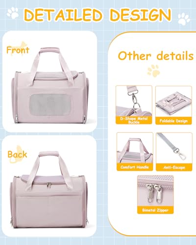 WEPLAN Animal Carrier in 18.1"L x 11.8"W x 12.9"H, Pink