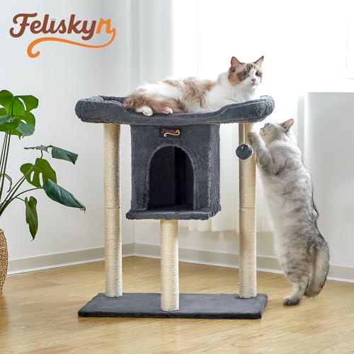 Feliskyn Pet Activity Structure in 28 Inches, Dark Grey