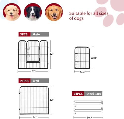 FDW Pet Playpen in Black