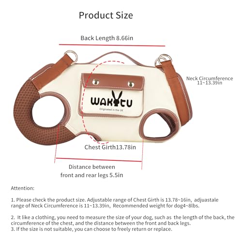 wakytu Animal Harness in Small(4-8 LBS), 1.0 White