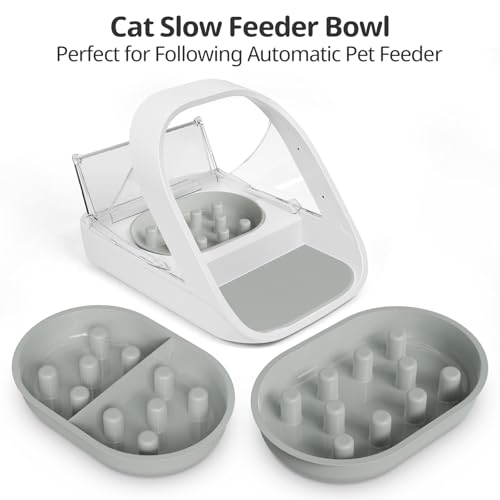 Baofum Pet Feeder in 2+1 Pack, Gray Bowls