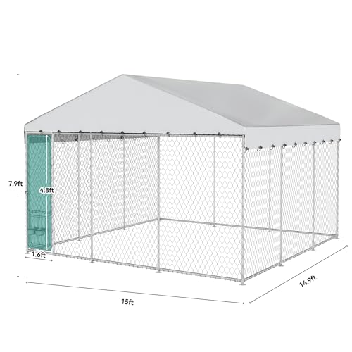 DWVO Animal Cage in 14.7 x 14.7 FT, Silver