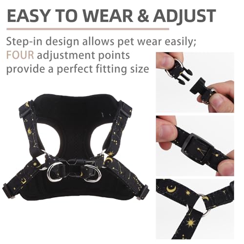 PUPTECK Animal Harness in XS (9-13lbs, Chest 14"-16"), #1 Blue(Breathable Mesh)