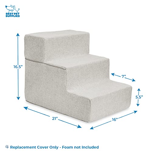 Best Pet Supplies Animal Stair in H: 16.5 Inches (Foldable), Sand